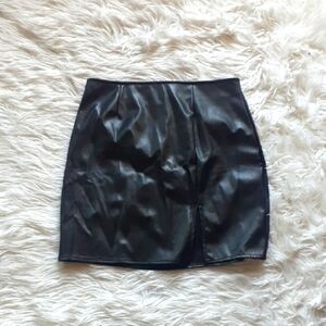 Windsor Black Faux Leather Mini Skirt